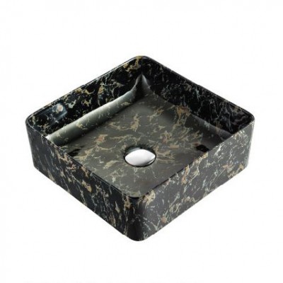 HY-8012AD29 Black marble color hand wash basin bathroom sanitary ware ceramic sink bowl