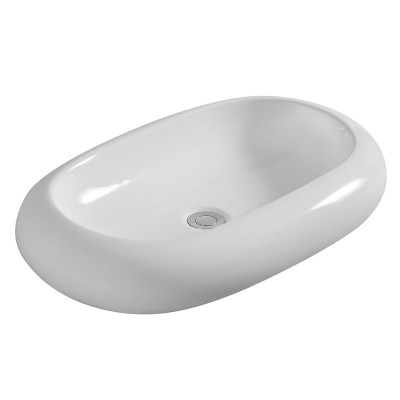 HY452 Oval shape bathroom sets ceramic salon hair wash basin type